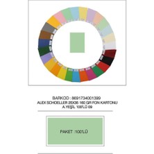 Erkam Ofis Alex Shoeller Fon Kartonu 25X35 No:09 Açık Yeşil 100'LÜ Paket