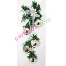 Empressco Yılbaşı Süsü Salkım Toplar 5'li, 5cm, Gold, 40CM, Şık ve Parlak Dekorasyon Malzemesi