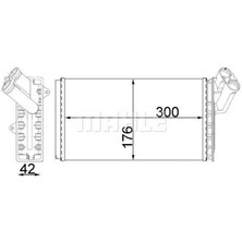Mahle Kalorifer Radyatörü Scudo 96-02 -Jumpy 96 Expert 96-02 806 99-02 299X170 Almla