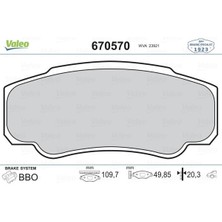 Valeo 670570 Arka Balata Boxer-Ducato-Jumper 94>06 4254.68-4252.46-77362274-4252.47