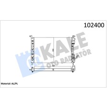 Kale Radyatör Palıo 1.2-1.4 522X359X32 2 Sıra Al Pl Sistem