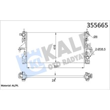 Kale Radyatör Cıtroen Jumper-Peugeot Boxer mt Al/mknk 24 mm