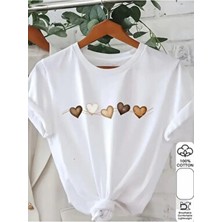 shidumanlar Kalpli Gögüs Baskılı Oversize Penye Tshirt