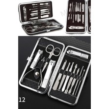 Empressco 12 Parça Paslanmaz Çelik Manikür ve Pedikür Seti, Şık ve Taşınabilir