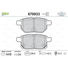 Valeo 670933 - Arka Balata Aurıs-Corolla 1.4-1.6 Vvtı 07-10 1.4d-4d-1.6 13 Yarıs 1.0 Vvti 06 1.8 Vvti 07