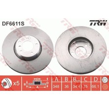 Trw DF6611S - Fren Dıskı On Adet Sol Bmw F10 F01 F06 F07 F12 F13