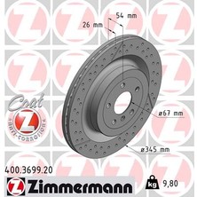 Zimmermann Fren Dıskı Arka Mercedes X166 W166 C292
