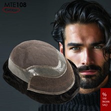 Protez Saç Ancora 6x8-Renk 2(Orta Kestane) Ince Telli Her Yöne Taranabilen Alt Yapı %100 Insan Saçı