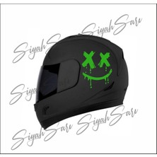 Aydın Garage Motor Kask Sticker x x Gülen Yüz Araba Motorsiklet Motor Kask Sticker Etiket Folyo