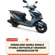 Encover Kuba Space 50 Reflektörlü Siyah (Arka Çanta Uyumlu) Motosiklet Brandası,motor Branda Motor Örtüsü (Güvenlik Kilidi ve Bağlantı Tokalı)