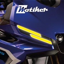Motiker Yamaha YZF-R25 Far Sticker Far Folyo Renkli Sarı