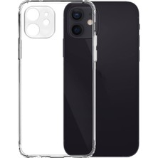 Caseworld Apple iPhone 11 ile Uyumlu Kapak Kamera Korumalı Şarj Yeri Tıpalı Şeffaf Silikon Kılıf