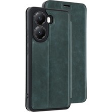 Xiaomi Poco X7 Pro Kılıf Flip Cover - Koyu Yeşil