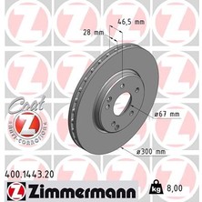 Zimmermann Fren Dıskı On Mercedes W203 CL203 C209 W210 R170