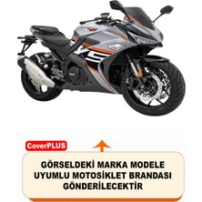 Encover Rks R250 Reflektörlü Siyah Branda,motosiklet Brandası,motor Branda Motor Örtüsü (Güvenlik Kilidi ve Bağlantı Tokalı)