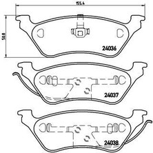Valeo 670755 Disk Fren Balatası Arka Chrysler Usa Grand Voyager 2.4/3.3/2.5d/2.8d 02/00-02/08 5019805AA-5071948AA