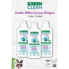3 Adet Green Clean Sensitive Bitkisel Çamaşır Deterjanı 1 Lt ve Rosıe