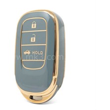 AutoHan Keys Honda Yeni Fe1 Civic Crv Hrv Accord Smart Nano Anahtar Kılıfı Yeşil Gold Renk