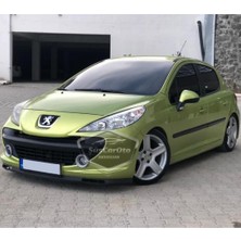 Caralp Peugeot 207 2006-2014 Uyumlu Üniversal Laguna Lip Esnek Ön Lip 2 Parça Tampon Altı Dil Karlık Ön Ek