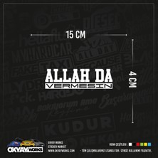 Okyay Works Allah Da Vermesin Sticker - Kırmızı - Araba-Motosiklet Etiket Sticker