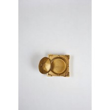 Evene Küllük Altın Eskitme Renk Kül Tablası Dekoratif Küllük Model 11