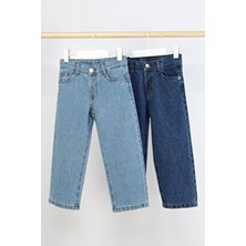 Shopmins Beli Lastikli Çıtçıtlı Erkek Çocuk Jean Kot Pantolon Çok Renkli Orta Kalınlık Pamuklu Model