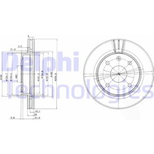 Delphi Ön Fren Aynası Lacettı-Nubıra 1.4 16V-1.6-1.8 05 255.8X24X4DLXHAVALI