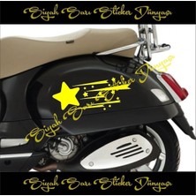 Aydın Garage Yıldız Hız 25X13 2 Adet (Sağ Sol) Depo Kapağı Araba Sticker Oto Motorsiklet Motor Kask Sticker