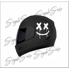 Aydın Garage Motor Kask Sticker x x Gülen Yüz Araba Motorsiklet Motor Kask Sticker Etiket Folyo
