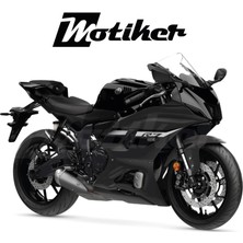 Motiker Yamaha Yzf-R7 Yan Sağ Sol Grenaj Sticker Seti Orijinal Tasarım Etiket Modeli Siyah Renk