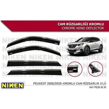 Peugeot 2008 2020 2021 2022 2023 24 Kromlu Cam Rğzgarlıgı Niken