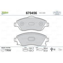Valeo 670456 - Ön Balata Combo C-Corsa C 1.3-1.7 Cdtı 01 Merıva 03 Tıgra 04