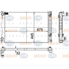 Mahle Radyatör Audı A6 2.0tfsı-2.0tdı 05-11 Otomatik 675X445X32