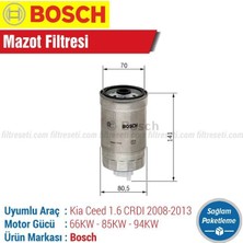 Gözpar Oto Kia Ceed 1.6 Crdı Bosch Mazot Filtresi 2008-2013
