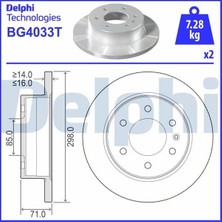 Delphi Fren Dıskı Arka Mercedes Sprınter B906 B907 B910 . Vw Crafter 30-35-50