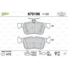 Valeo 9005132 - Arka Disk Fren Balatası Ford Edge 2.0d 08/15-07/18 Ford Kuga 1.5/1.5d/1.6/2.0/2.0d 11/12 Fte Kırmızı Kutu