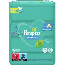 Prima Pampers Baby Yenidoğan Fresh Clean Islak Havlu 80X4 Adet (320 Yaprak)