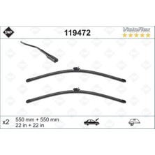 Mocan Swf Visioflex Flat Blade X2 550 550 mm Mercedes C-Serisi 205 14 -Glc-Serisi X253 15VAL-119472 205820
