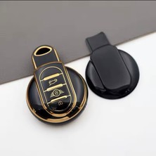 Mini Cooper R56 Siyah-Gold Anahtar Kılıfı