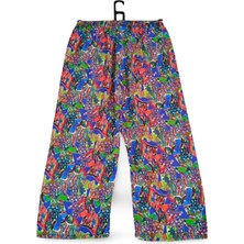 Remstdrk Ithal Viskon Geniş Paça Şık Etnik Otantik Desenli Pantolon - Royaleks - Desen3