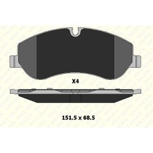 Universal Fren Balata Ön Ford V362 Transıt Custom-Trend Delux Fişsiz