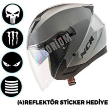 NCR Unisex Güneş Vizörlü Çenesiz Kask