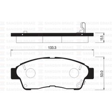 SANGSIN Xmpdby Ön Balata Corolla 92-97 Carina 93-97 Rav4 2.0 94-00 Camry 2.2 92-01 GDB1143