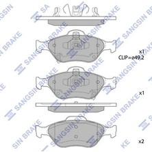 SANGSIN Sangsın SP1631 Ön Fren Balata Toyota Yarıs 1.3l 2sz-Fe SCP90 06-09 / 1.4l 1ndtv NLP90 06-09 / 1.0l 1kr-Fe KSP90 06- 11 / 1.3l 1nr-Fe NSP130 12-> / 1.5l 1nzfxe NHP130 Hybrıd 14-> 044650D050-WVA24952-WV