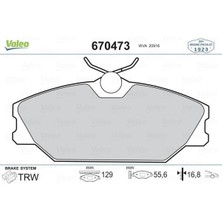 Valeo 670473 - Ön Fren Balatası Renault Megane 99 Laguna 95 Scenıc 99 Logan 06 Safrane 96 00