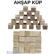 Empressco Kahverengi Ahşap Küp, Şık ve Doğal Dekorasyon Ürünü