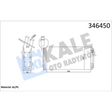 Kale 346450 Kalorifer Radyatörü Vw Transporter T4 1.9d-Td-2.0d-2.4d-2.5d-Td Arka 306X157X42 Ac /- 701819031A-701819031B