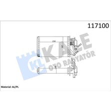 Kale 1783862AL Kalorifer Radyatörü Uno 218X156.5X40 Musluklu 2 Sıra Al Pl Sistem 40787031-5943154-7753630-7754055