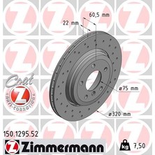 Zimmermann Fren Dıskı Arka Bmw E46 Z4 E85 E86 Havalı Kaplamalı Delıklı