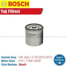 Gözpar Oto Vw Jetta 1.2 Tsı Bosch Yağ Filtresi 2015-2017 Cyv